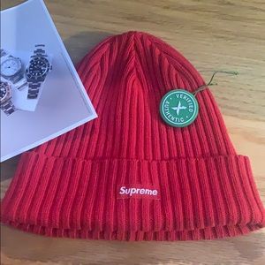 Supreme Wide Rib Beanie Red